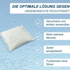Luftentfeuchter Nachfüllpackung 3x 450g  Granulat im Vliesbeutel + 1 Tab ohne Vlies