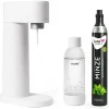 MySoda Sprudler Woody Weiß  mit CO2 Aromazylinder Minze & 1L Flasche