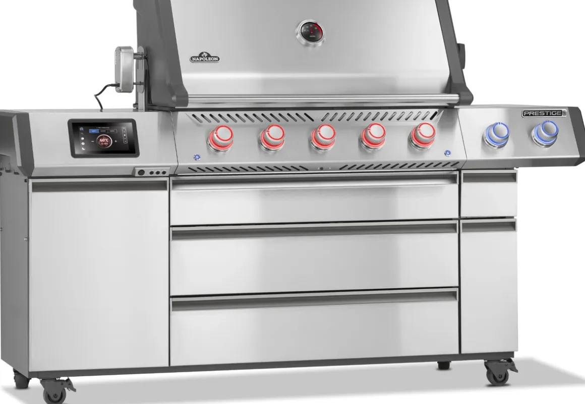 Napoleon Prestige Pro 665 Gasgrill Connected mit Drehspieß