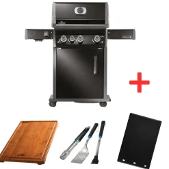 Napoleon Rogue Pro 425 IR 50 Jahre Jubiläumsset mit Platte, Grillbesteck, Schneidebrett