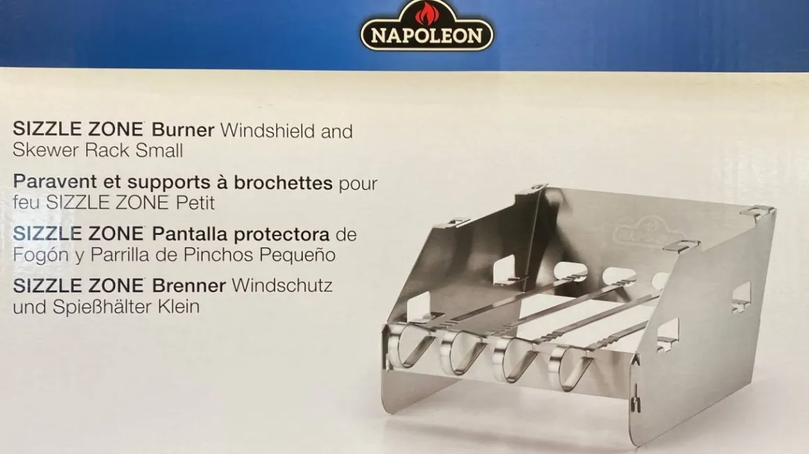 Napoleon Seitenbrenner-Windschutz klein mit Grillspieß-Einsatz