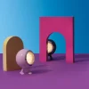 Norbitt Mr. Wattson wiederaufladbare LED Lampe -  Pastell-Pink