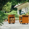 OFYR Classic+ Storage Corten Feuerplatte 100 PRO  mit Holzfach