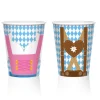 Oktoberfest Becher Dirndl/Lederhose  , 8 Stk.., 250 ml