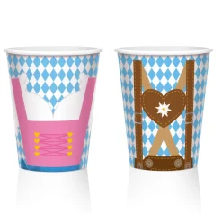 Oktoberfest Becher Dirndl/Lederhose  , 8 Stk.., 250 ml