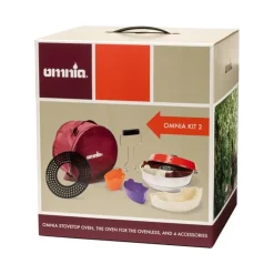 Omnia Kit 2 –  Campingbackofen Set mit Zubehör für Unterwegs