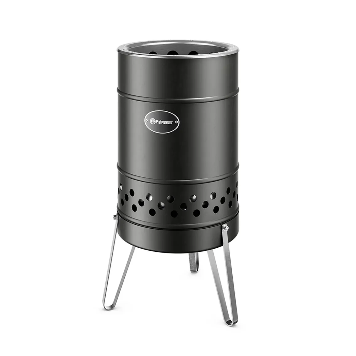 Petromax Pyron Mobile Feuertonne & Outdoor Kochstelle Black Edition