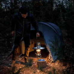Petromax Starklichtlampe | Petroleumlampe Chrom mit Reflektorschirm