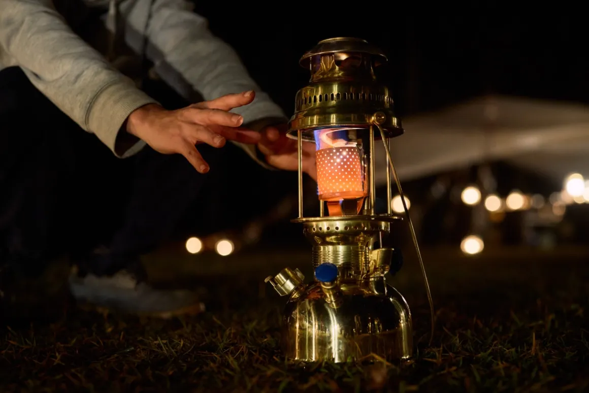 Petromax Starklichtlampe | Petroleumlampe Messing | Gold