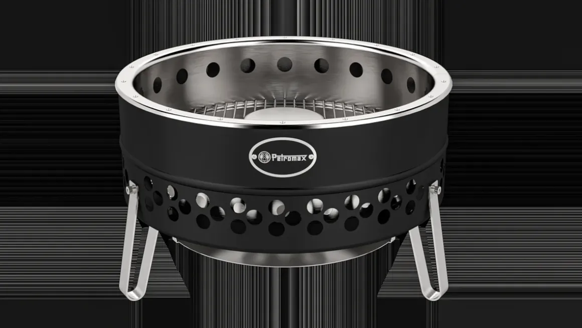 Petromax Tyropit Black Edition Feuerschale - Rußarme Feuerstelle