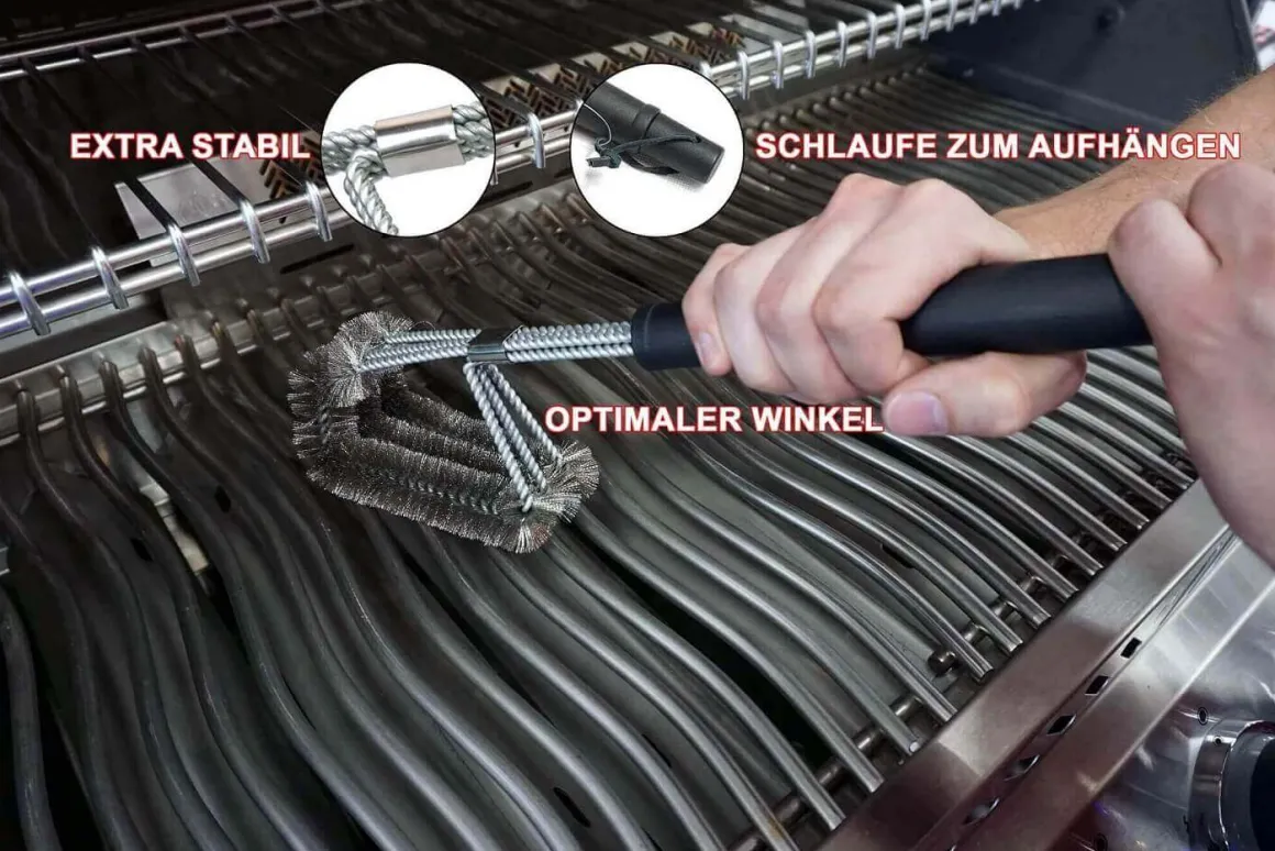 Premium BBQ-GAS Flasche 8 kg gefüllt & Grillbürste inkl 8 kg Propangas nach DIN 51622