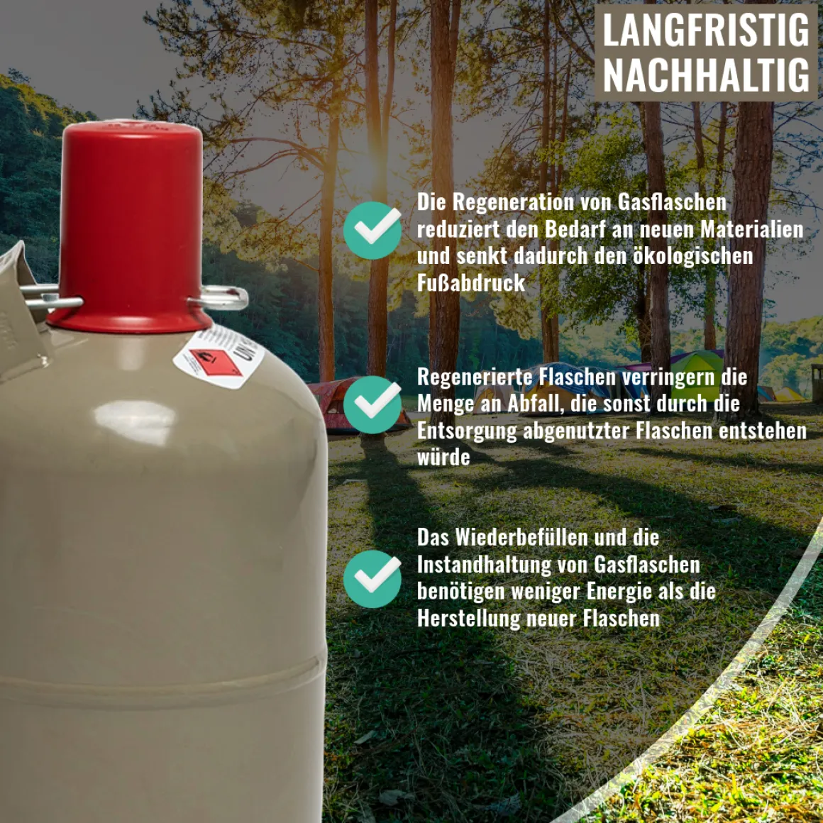 Propangasflasche 5 kg Leer Regeneriert Propan Gasflasche