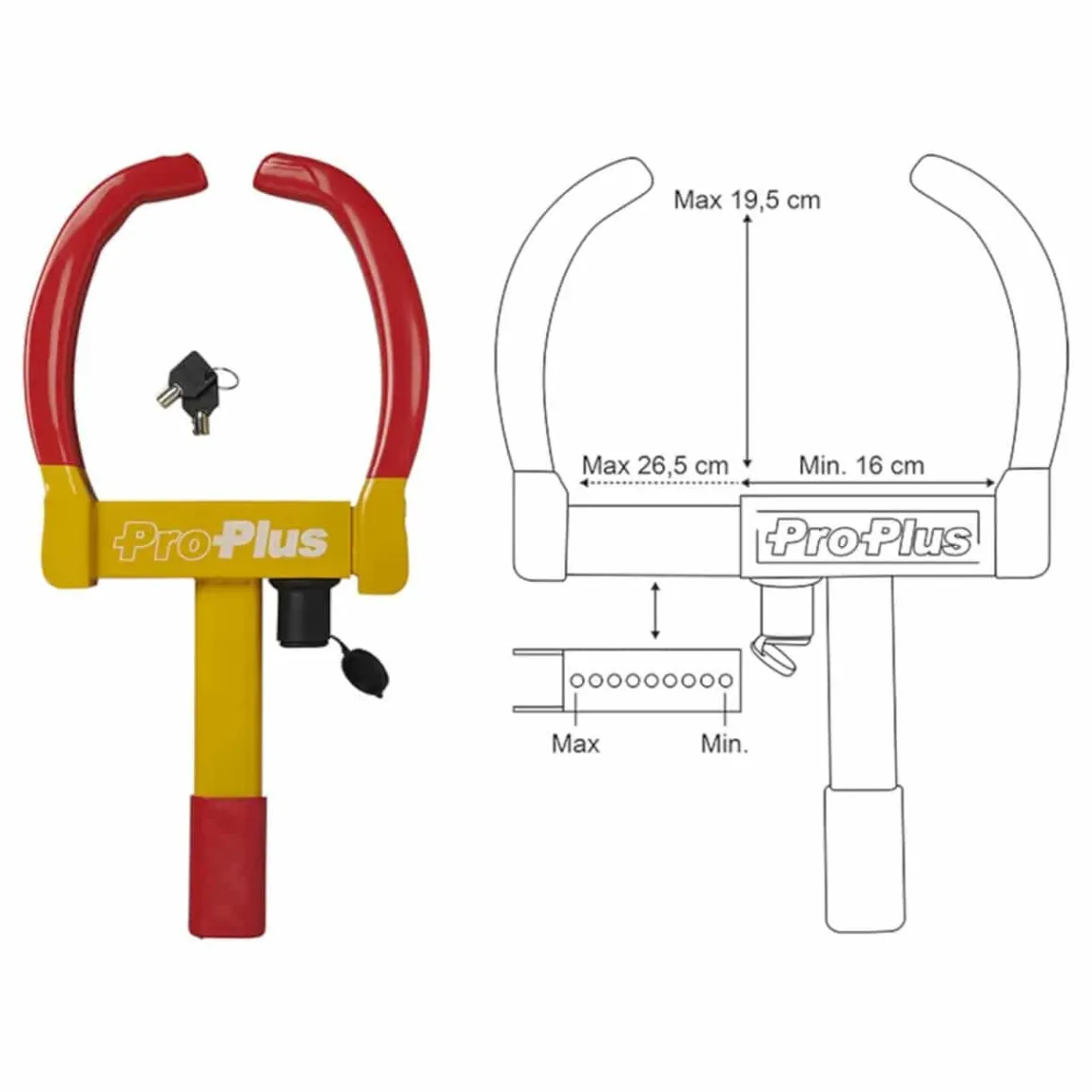 ProPlus Radkralle Venus Reifenbreite max. 265mm mit 2 Schlüsseln