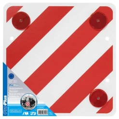 ProPlus Warntafel 50 x 50 cm mit Rückstrahlern für Anhänger und Wohnwagen