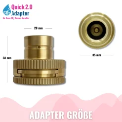 Quick-Adapter 2.0 für CO2 Wasser-Sprudler  DUO, Art, Gaia, Crystal 3.0 und Terra, 2-teilig