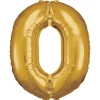 Riesenzahlahl 0, Gold Folienballon