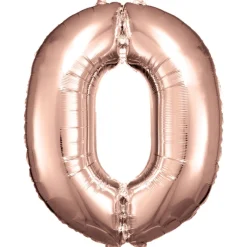 Riesenzahl 0, Rose Gold Folienballon