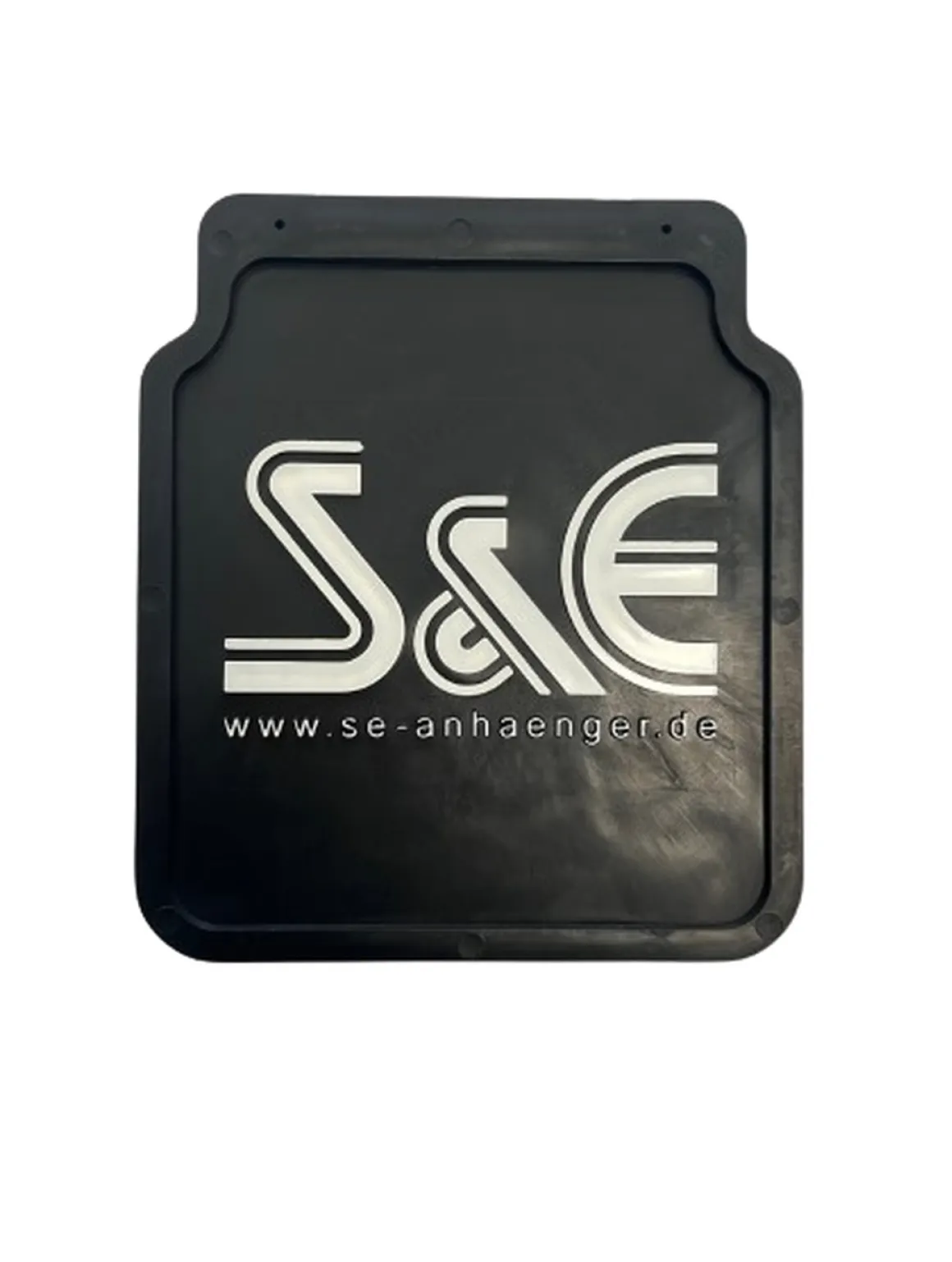 Schmutzfänger aus Hartgummi mit S&E Logo - Lochabtand 115 mm