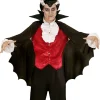 Schwarzer Vampirumhang mit Kragen  Länge: 100 cm