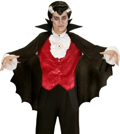 Schwarzer Vampirumhang mit Kragen  Länge: 100 cm