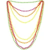 Set aus 4 neonfarbenen Perlenketten –  Buntes Accessoire in verschiedenen Farben
