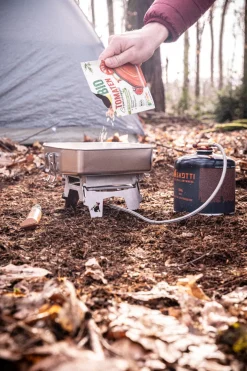 Skotti Booster faltbarer Campingkocher aus Edelstahl
