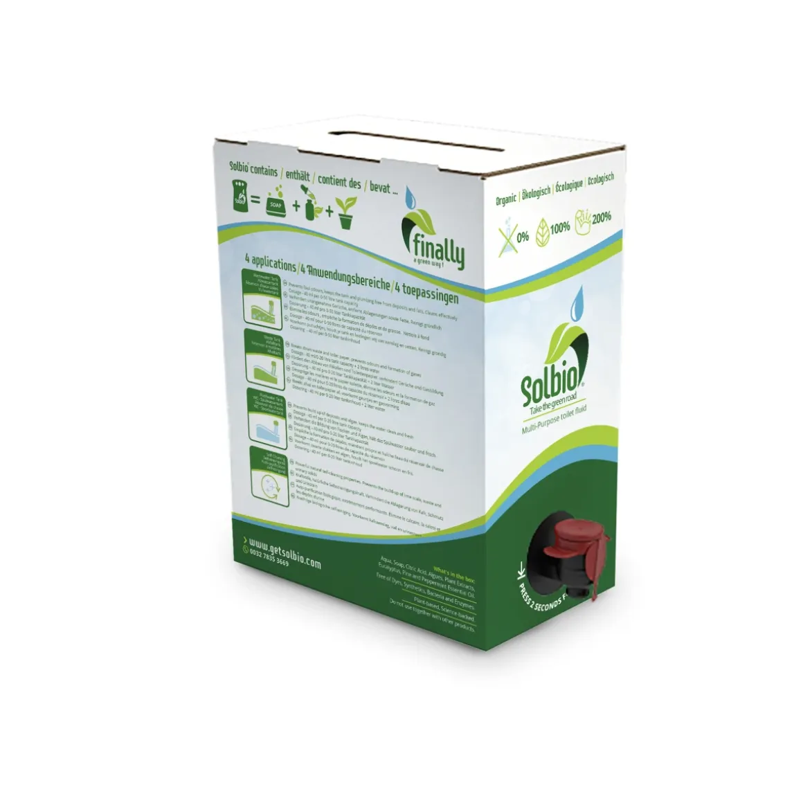 Solbio Sanitärflüssigkeit 3 L - Biologisch abbaubar & Umweltfreundlich