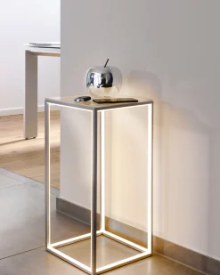 Sompex Delux LED Stehleuchte H60cm Silber