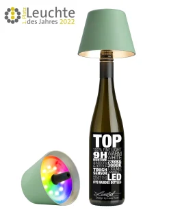Sompex Leuchte TOP 2.0 Akku LED Flaschenaufsatz olivgrün