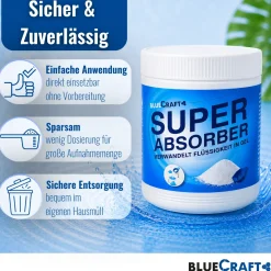 Super Absorber -  Verwandelt Flüssigkeiten in Gel