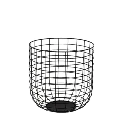 Talsi Metallbox schwarz Ø20 cm - Aufbewahrungskorb