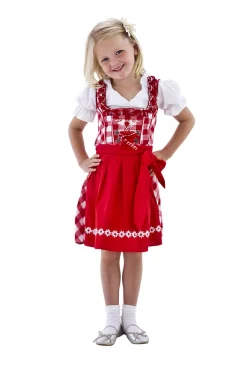 Tracht Kinder-Dirndl, rot/weiß kariert  Größe: 116