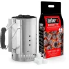 Weber Anzünd-Set (17631) Rapidfire Anzündkamin  2 kg Brikett & 3 Anzündwürfel Weber