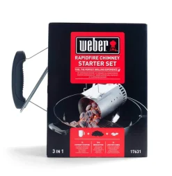 Weber Anzünd-Set (17631) Rapidfire Anzündkamin  2 kg Brikett & 3 Anzündwürfel Weber