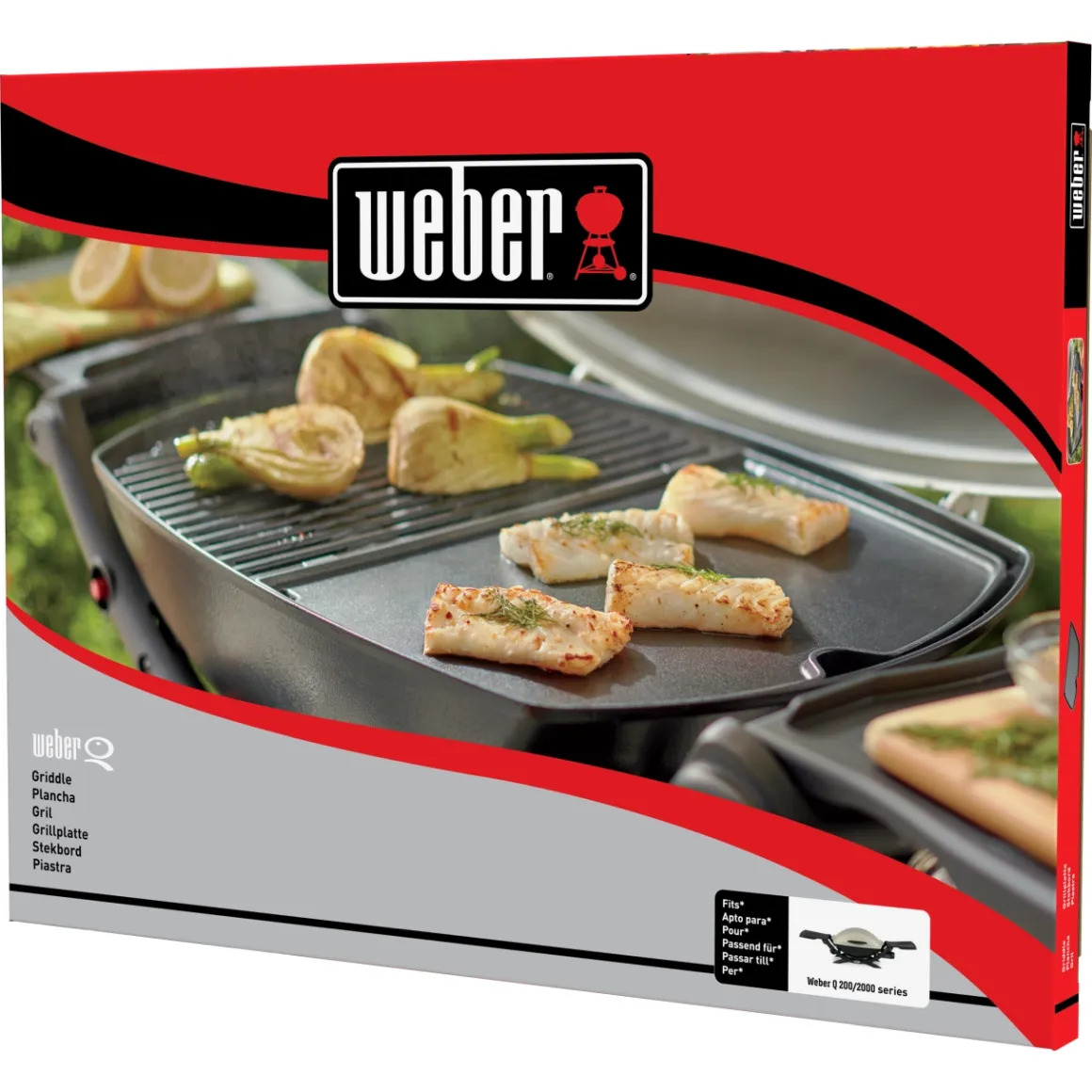 Weber Grillplatte für Q2000, 2200 (rechts) & Q2400 (links)