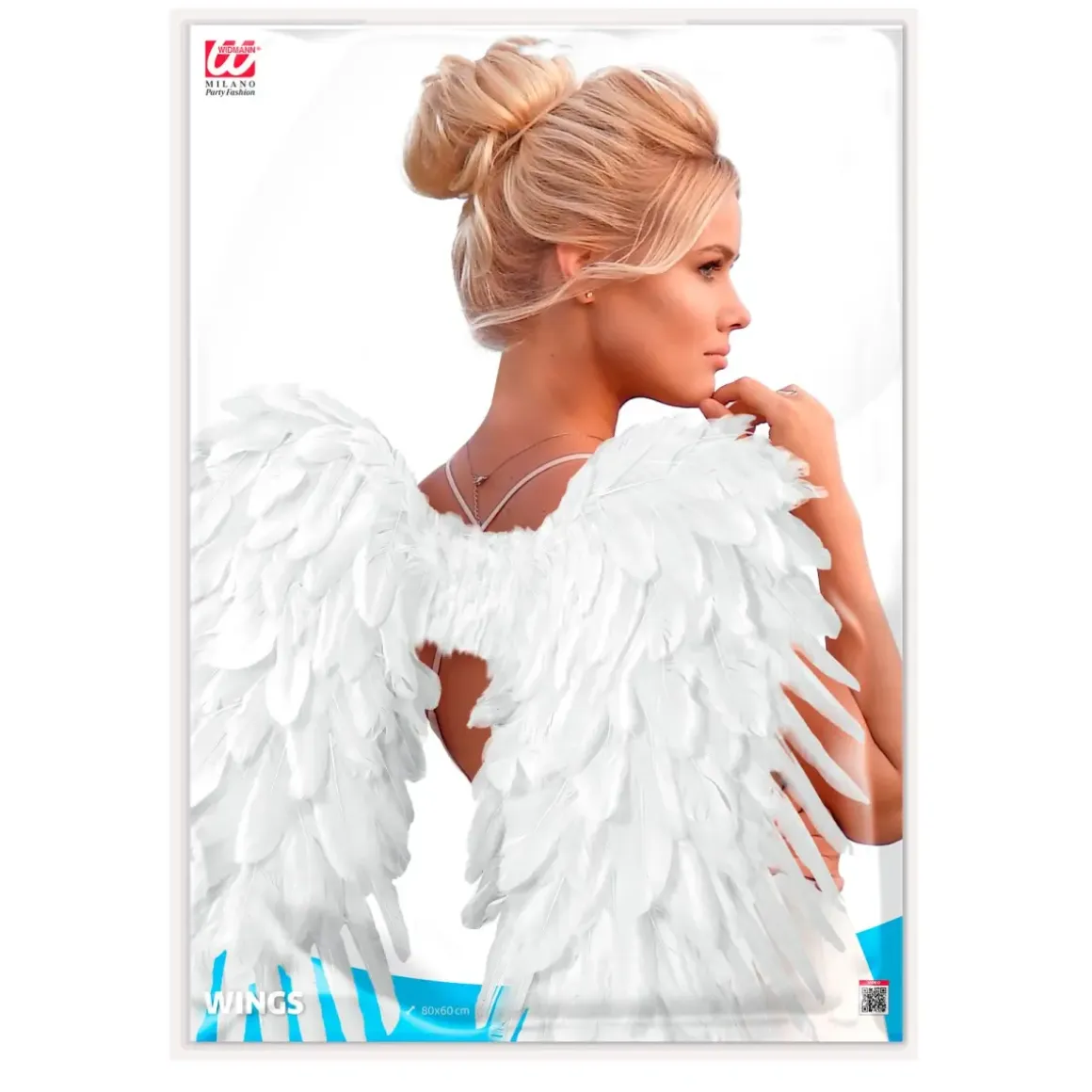 Weiße Federflügel – 80 x 60 cm für Engel- und Fantasy-Kostüme