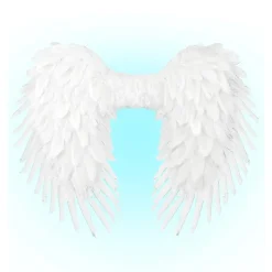 Weiße Federflügel – 80 x 60 cm für Engel- und Fantasy-Kostüme