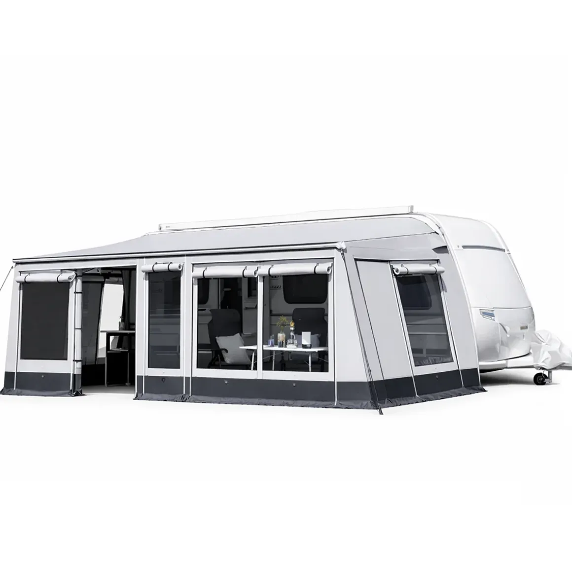 WIGO Vorzelt Rolli Plus All Season Dauercamper | Größe 7 | Umlaufmaß 911 945 cm