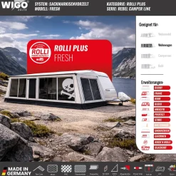 WIGO Vorzelt Rolli Plus Fresh | Größe 5 |  Umlaufmaß 841 875 cm