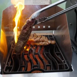 Windschutz für Napoleon und Broil King 800 Grad  Seitenkocher | Sizzle Zone (groß) mit Spießauflage