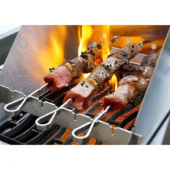 Windschutz für Napoleon und Broil King 800 Grad  Seitenkocher | Sizzle Zone (groß) mit Spießauflage
