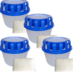 4x CAGO Raum Luftentfeuchter Box CA 70  mit 4x 1kg Luftentfeuchter-Granulat