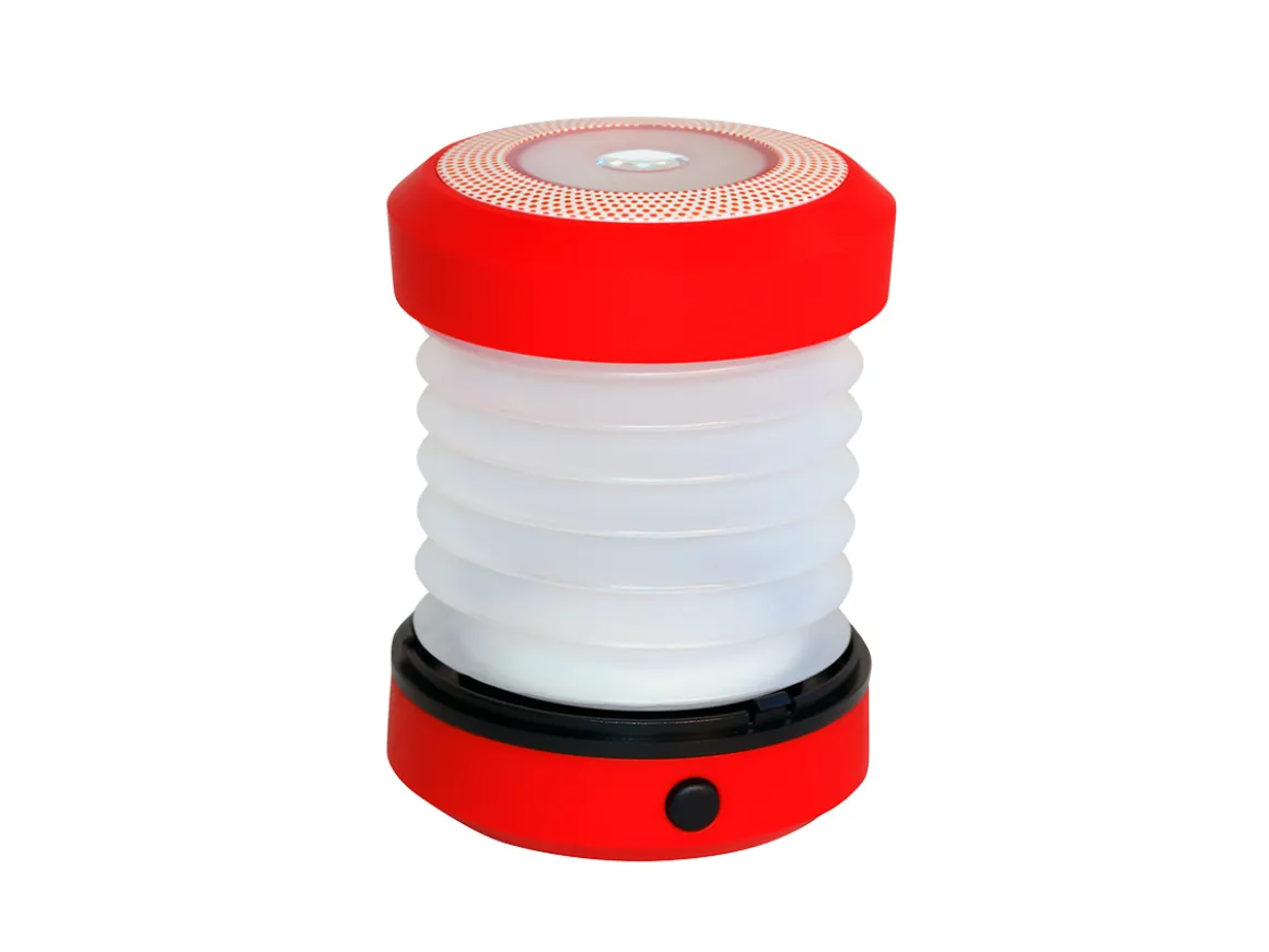 2x Campinglaterne/Lampe LED, ausziehbar rot Batterien inklusive, wasserdicht nach IP44