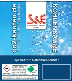 4 x CO2 Reserve-Zylinder 425 g Kohlensäure mit Füllung 60 l für Sprudlergeräte z. B. Soda Stream