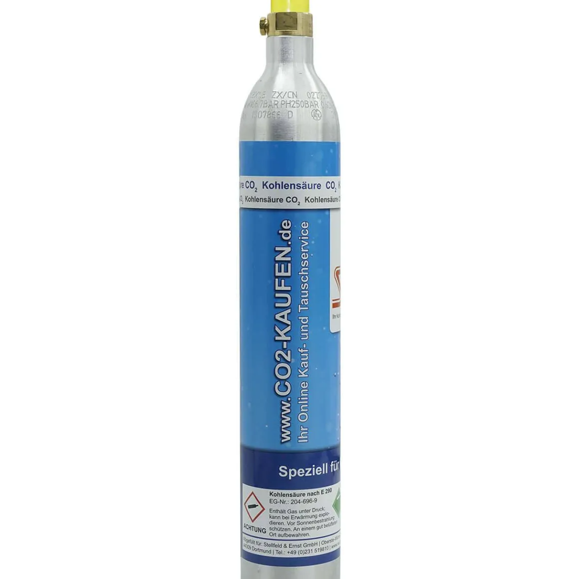 4 x CO2 Reserve-Zylinder 425 g Kohlensäure mit Füllung 60 l für Sprudlergeräte z. B. Soda Stream