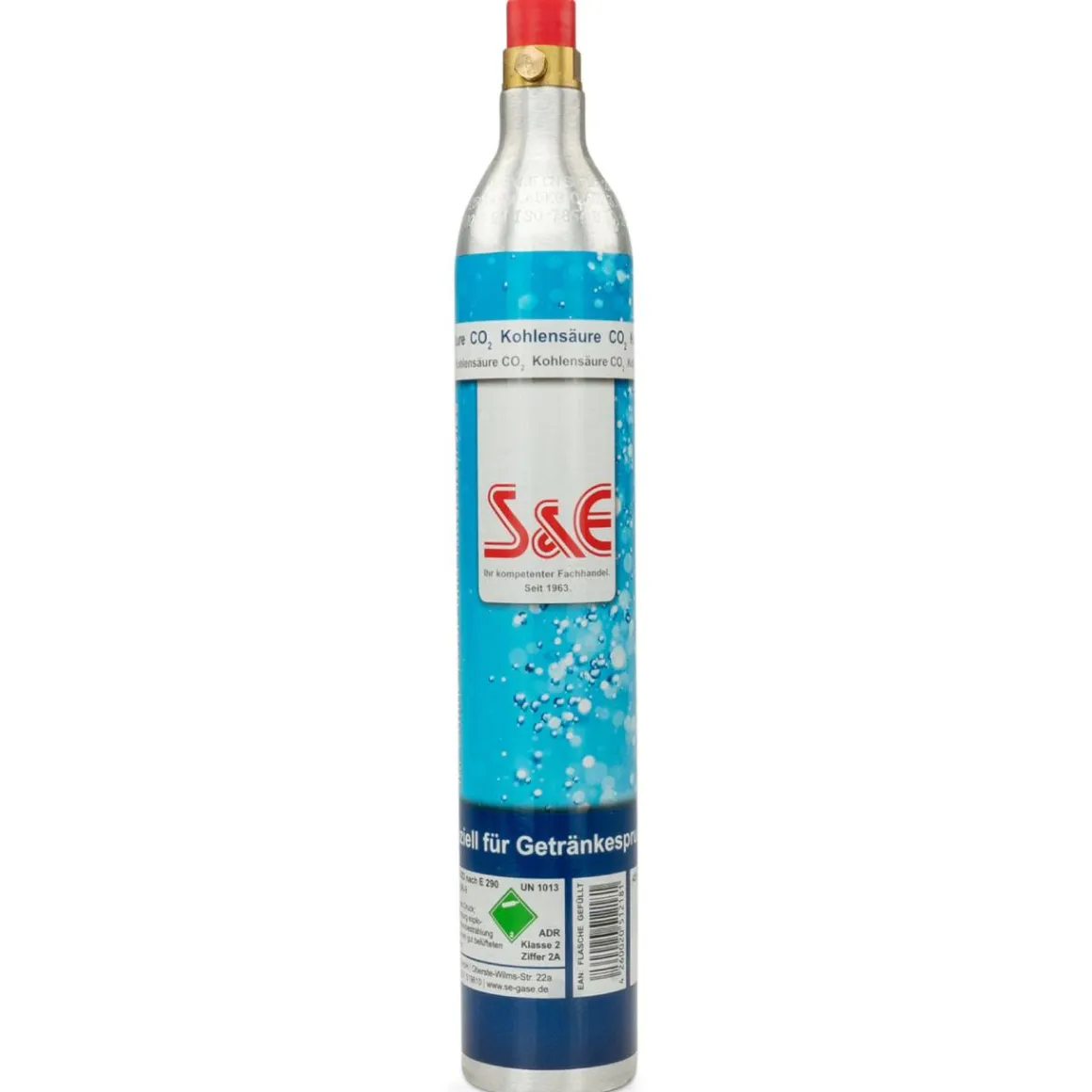 3 x CO2 Reserve-Zylinder 425 g Kohlensäure mit Füllung 60l für Sprudlergeräte z. B. Soda Stream