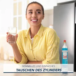 8 x CO2 Zylinder Kohlensäure 425 g Flasche  mit Füllung bis zu je 60 L f. Soda-Stream Wasser-M