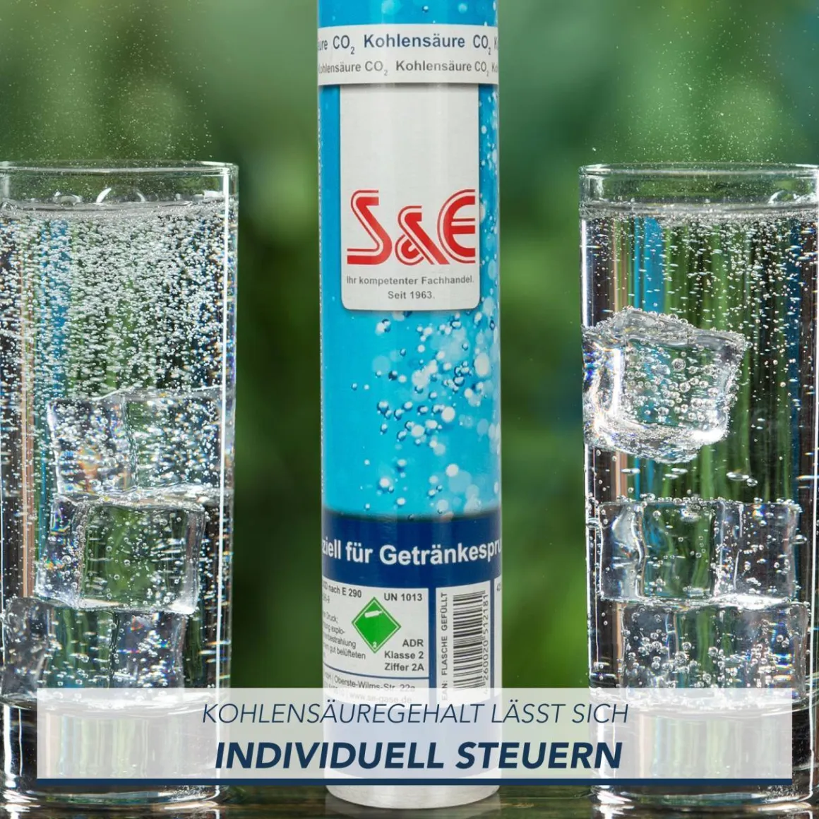 8 x CO2 Zylinder Kohlensäure 425 g Flasche mit Füllung bis zu je 60 L f. Soda-Stream Wasser-M