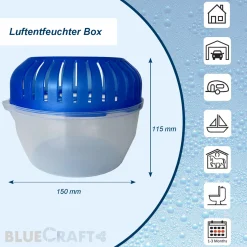 12x 450g Luftentfeuchter Granulat Tabs neutral mit Raumentfeuchter Box