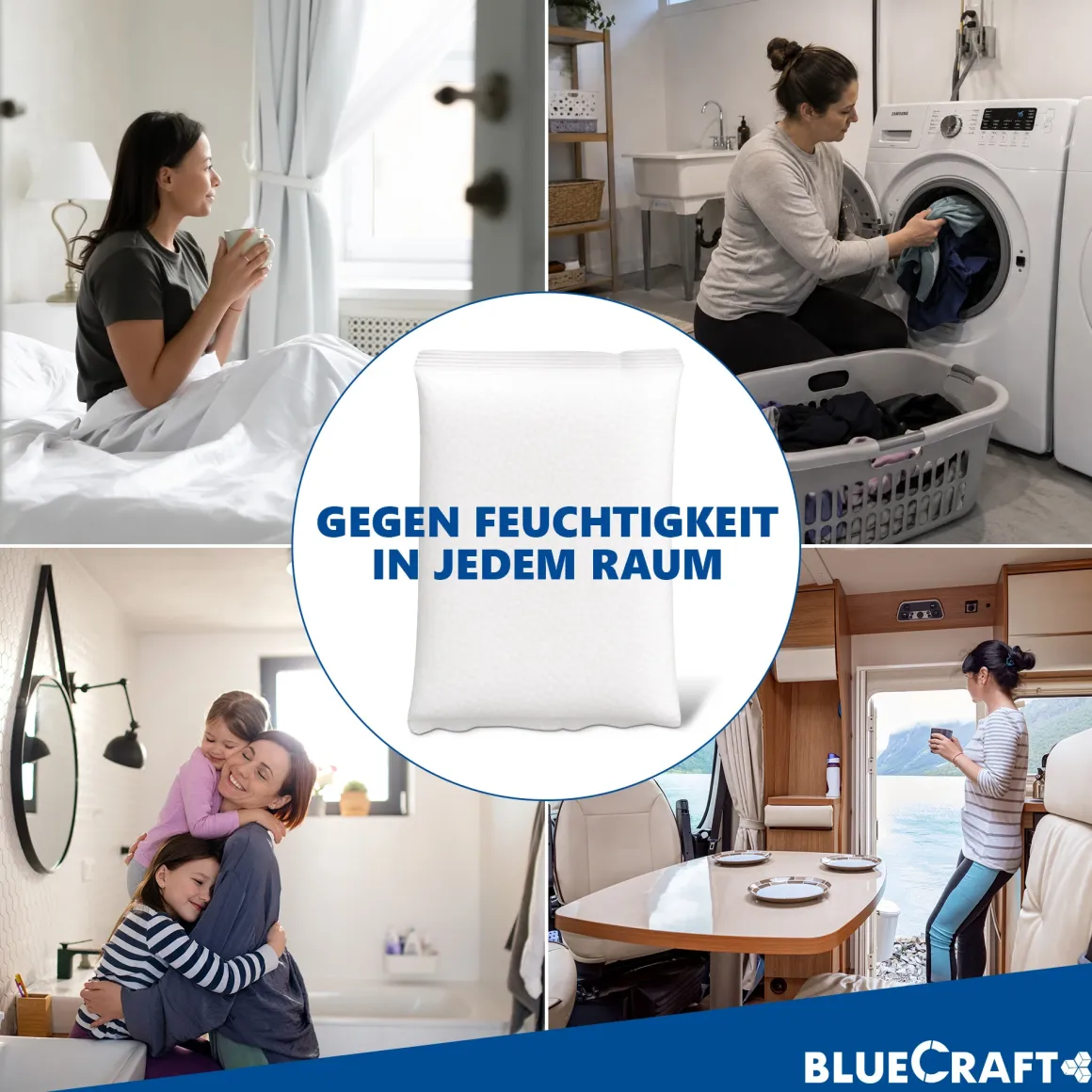 10x 1 kg Luftentfeuchter Prills Nachfüllpack im Vliesbeutel für Granulat Raumentfeuchter